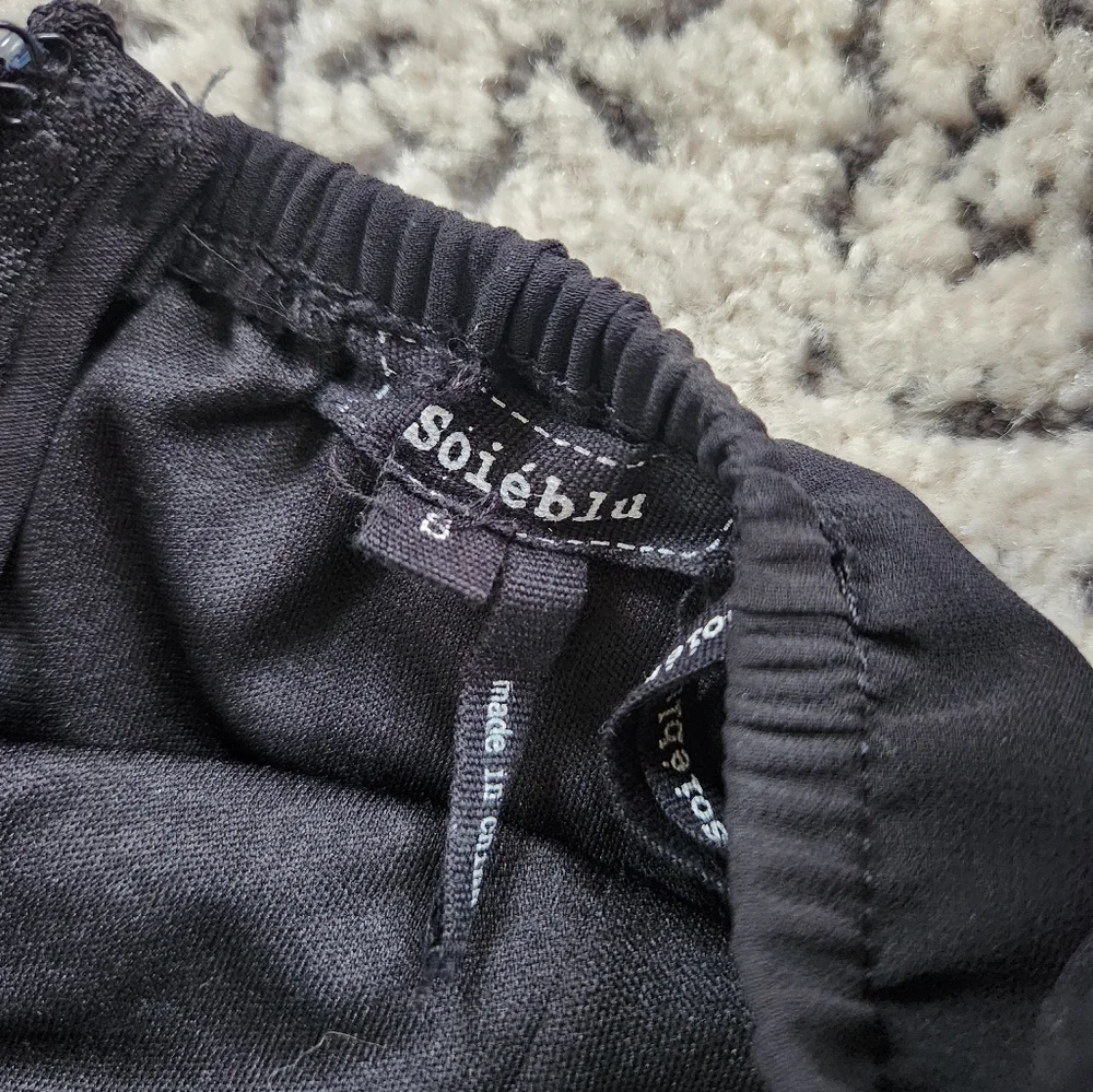 Soieblu Black Gown Dress Gold Floral Sequins Embroidery Whimsigoth Fairy Witchy - Picture 10 of 14